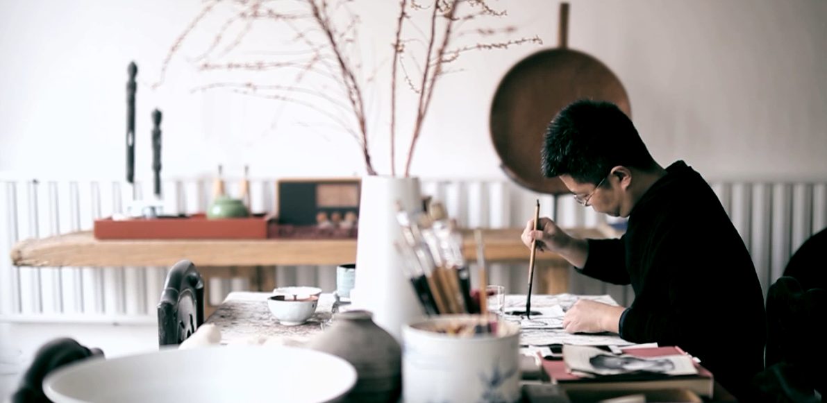 The studio worktable